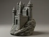 Aquatic Citadel: The Medieval Castle Rock Aquarium Decor-0