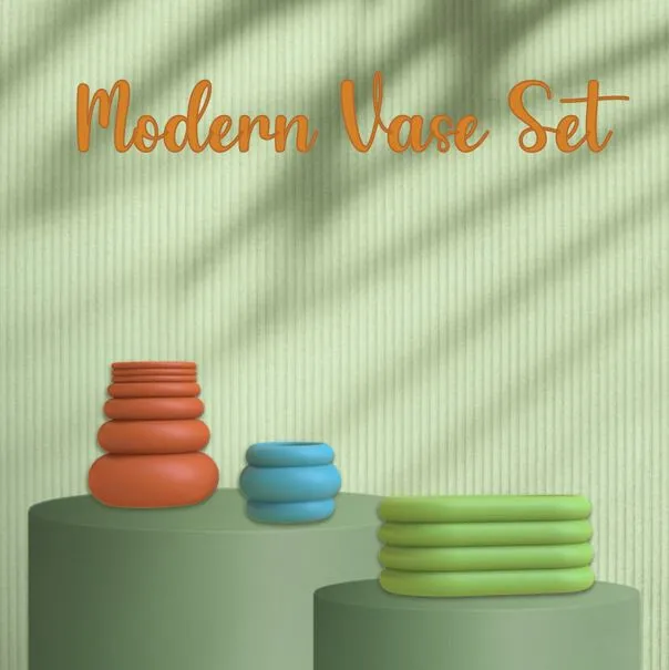 Nordic Minimalist Planter Pot Set, Geometric Vase