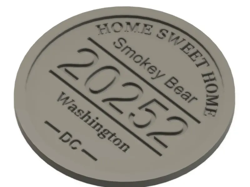 20252 Smokey Bear Washington DC Coaster