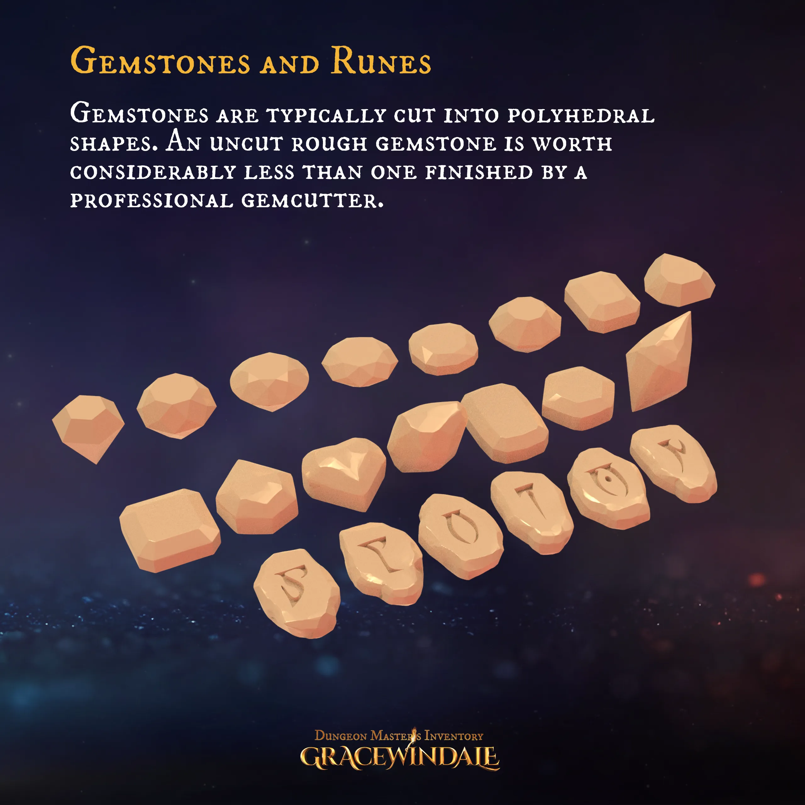 3D Printer Files | 3MF File | DM Inventory: Gemstones and Runes