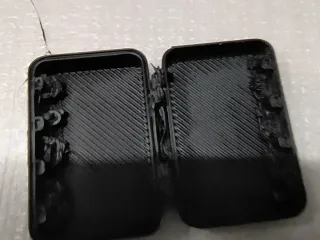 Box with clip or magnetic lock, different versions
