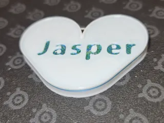 Heart Dog Tag with metal ring