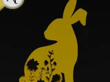 Easter bunny - Silhouette - 2D Wall Art Decor-0