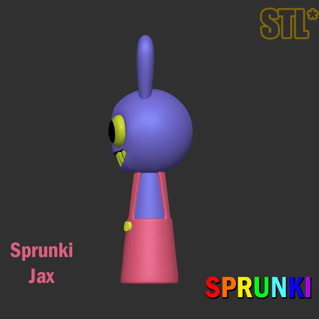 Sprunki Incredibox Jax STL 3D Character Fanart