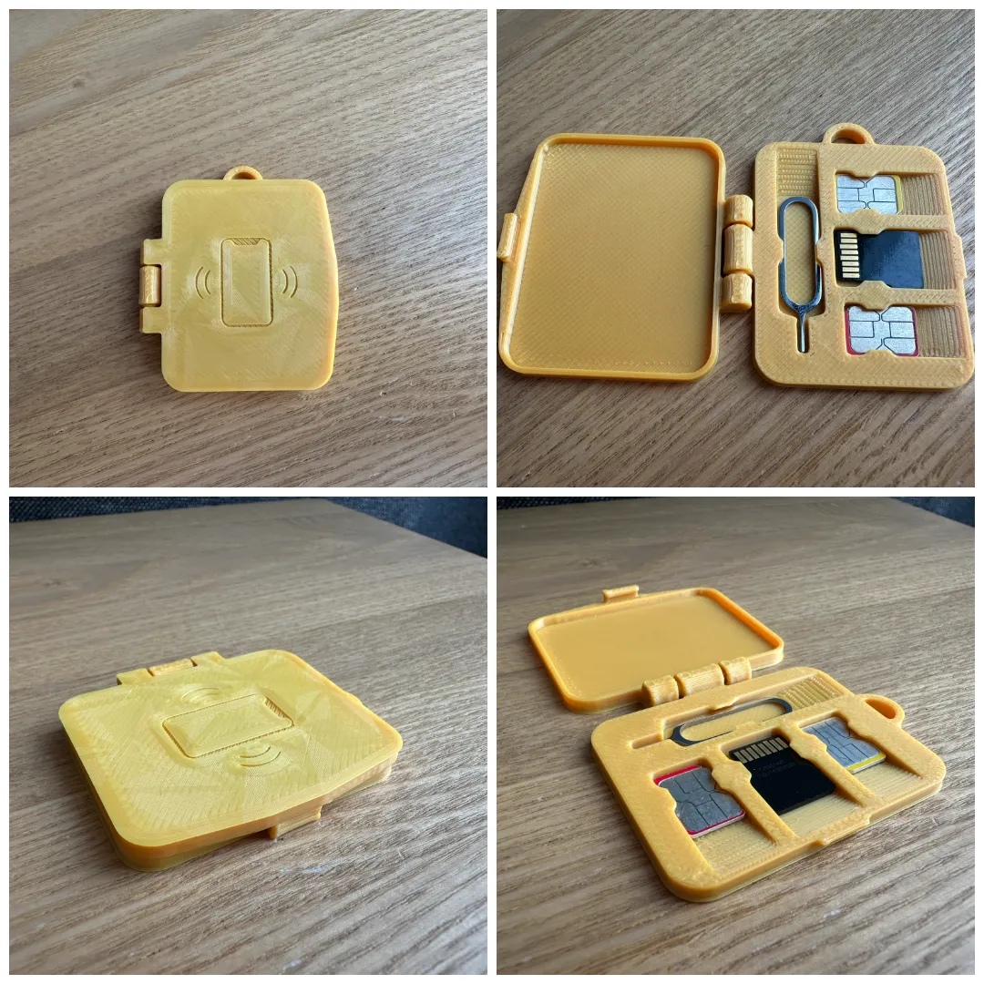 Nano SIM and micro SD travel holder