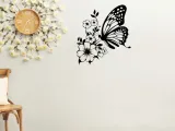 Flowers & Butterfly Wall Art-1