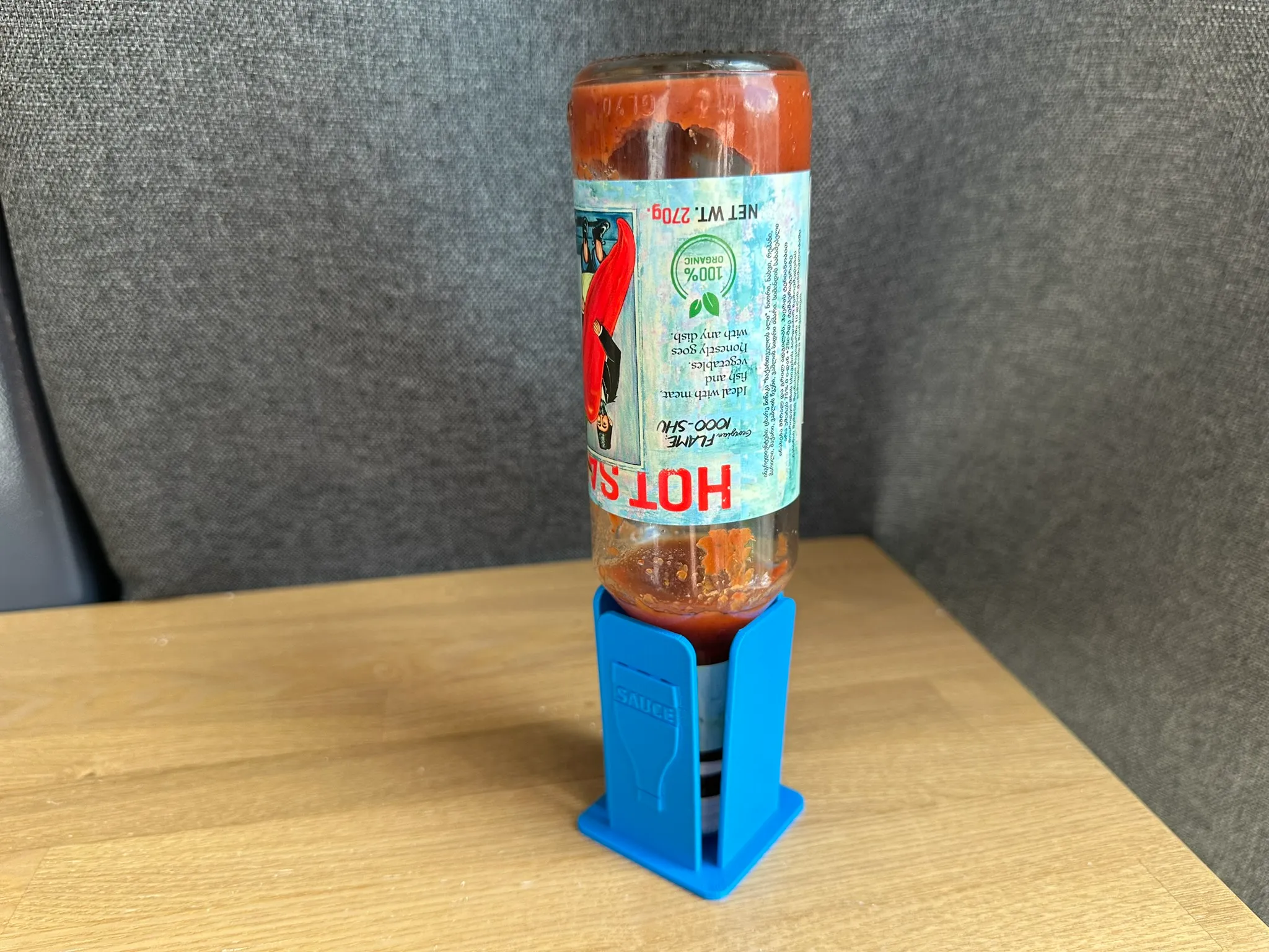 Inverted bottle holder