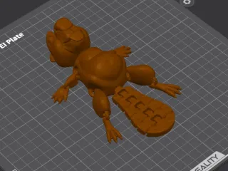 CUTE FLEXI PRINT-IN-PLACE BEAVER