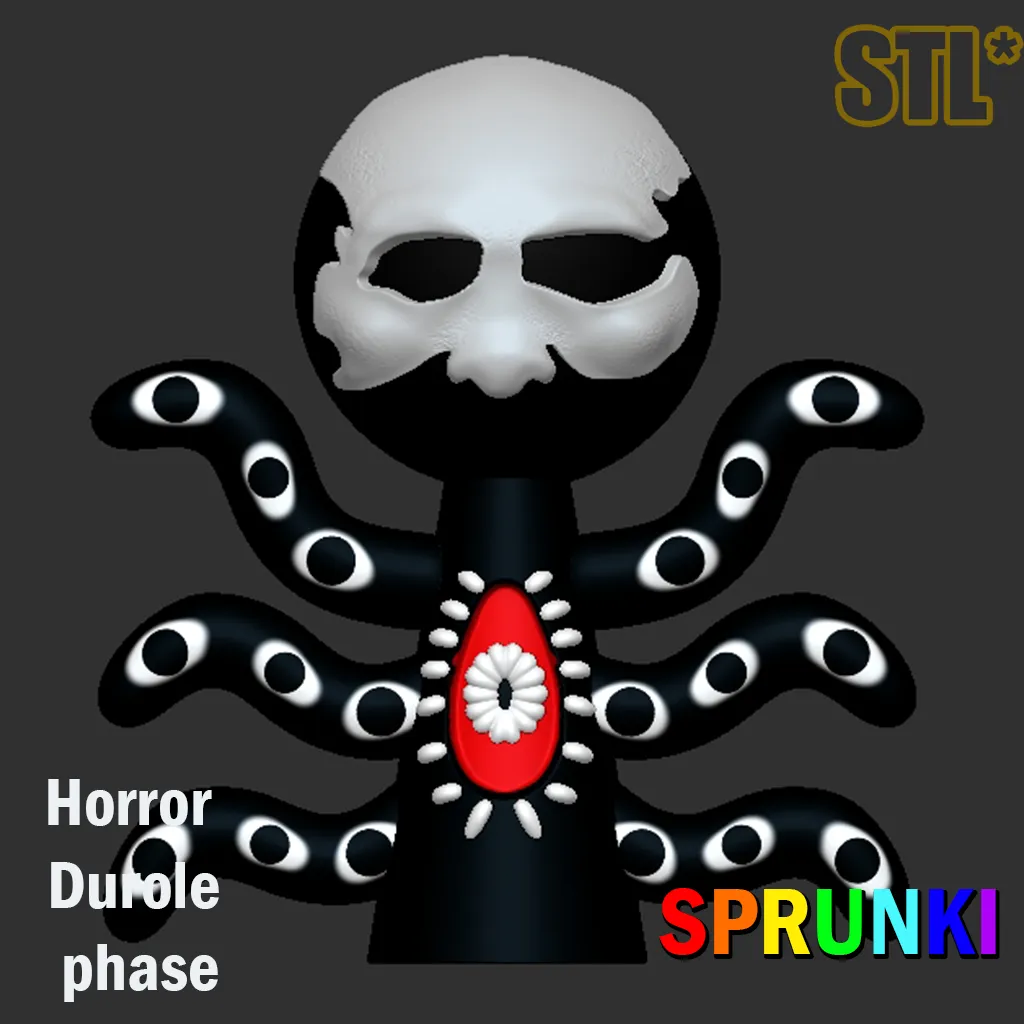 Sprunki Incredibox Horror Durole phase STL 3D Character