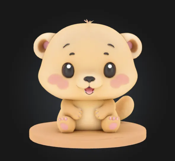 Chibi animal  - mizu cute otter front
