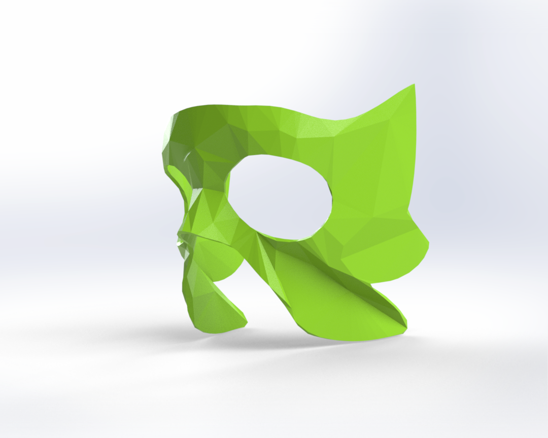 Low Poly Cat Mask | 3D models download | Creality Cloud