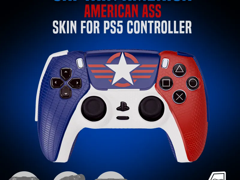 CAPTAIN AMERICA PS5 BOOTY CONTROLLER COVER (dekorativ)