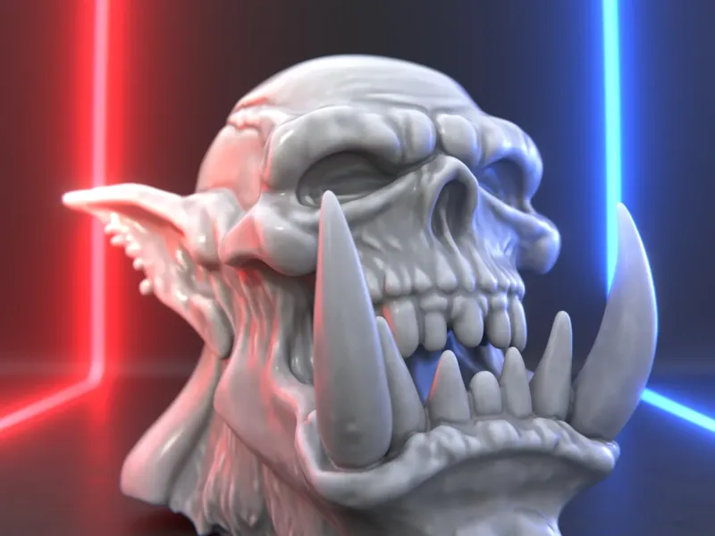 "Ogre Skull" – Dark Fantasy Sculpture