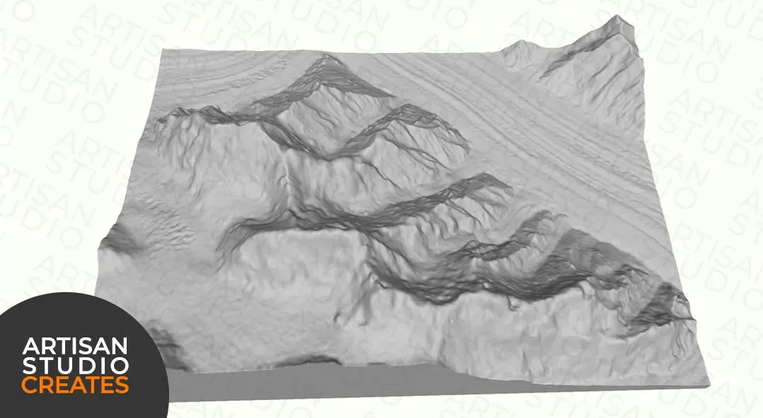 Gasherbrum 5&6 STL File | 3D Topographic Model
