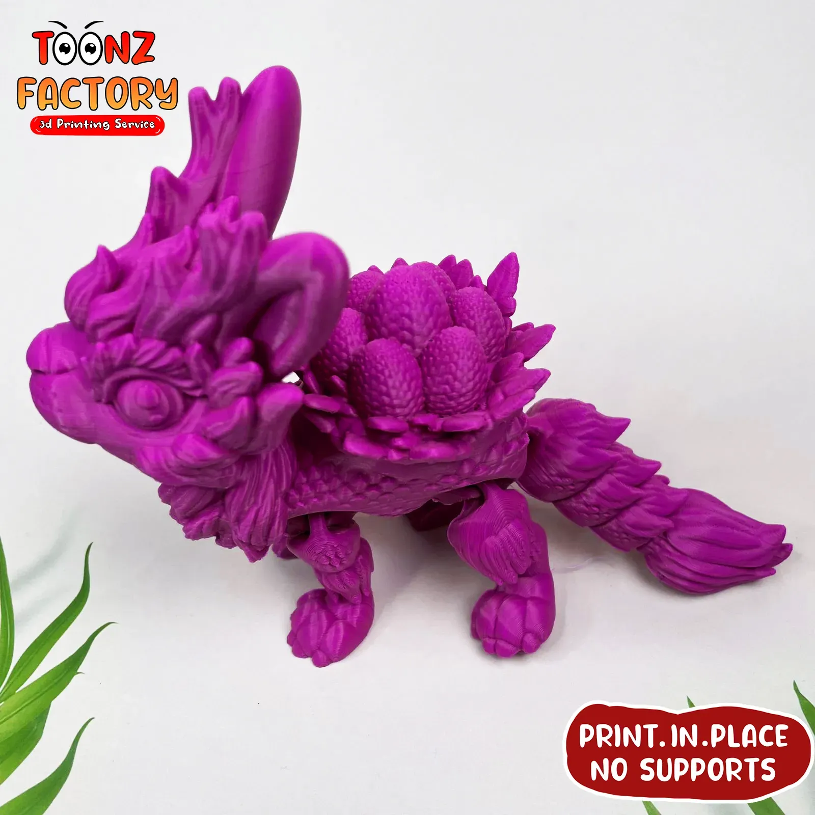 PRINT-IN-PLACE FLEXI EASTER DRAGON ARTICULATED