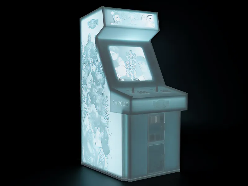 Street Fighter 3rd Strike Arcade Cabinet with Lithophane