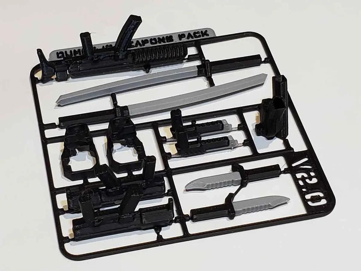 Dummy 13 on Runners (Easier to print) with Weapons pack