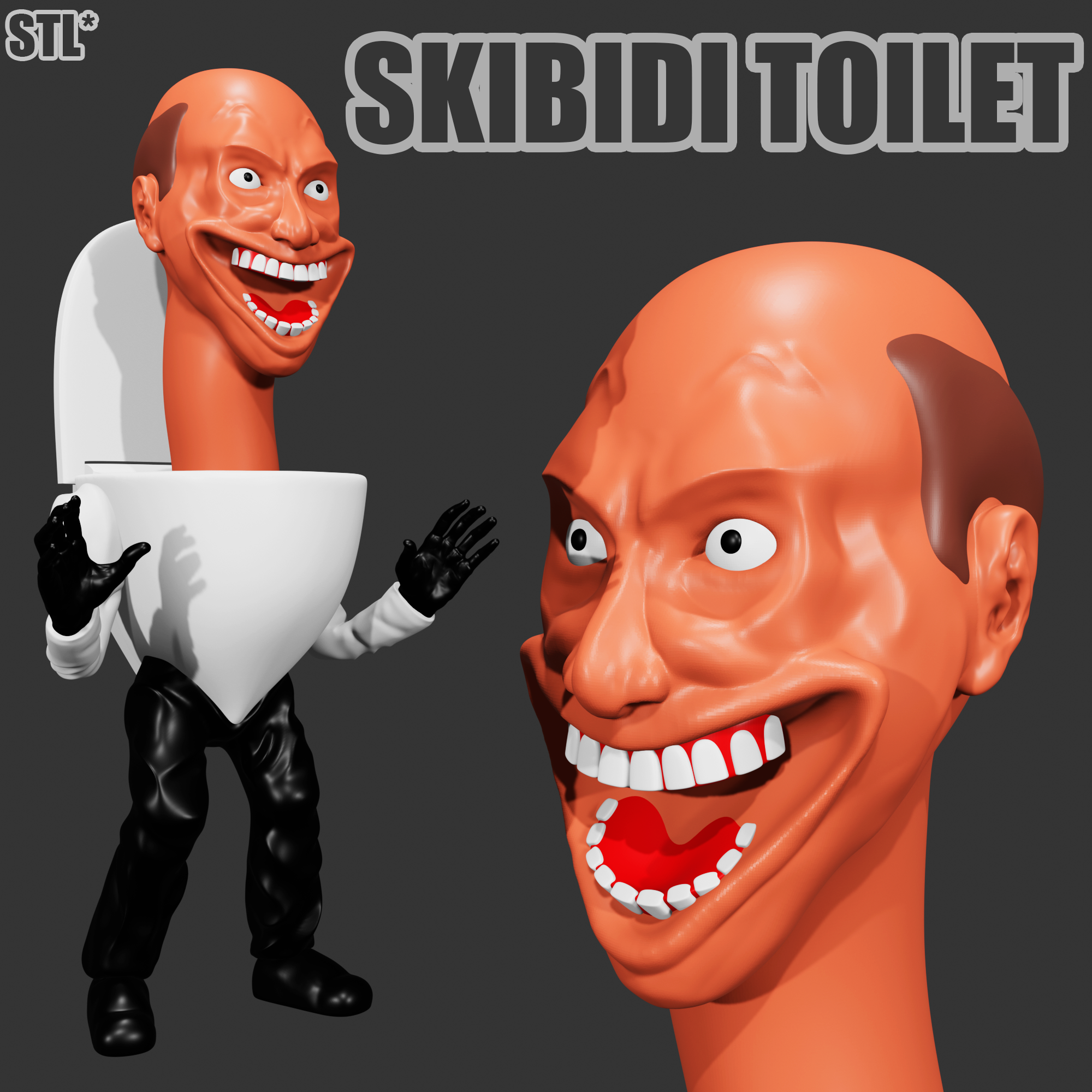 A Roblox man face, 3D models download