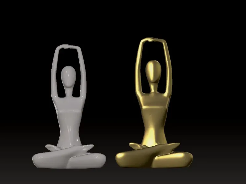 Styles Abstract Art  Yoga Poses Figurine - 3D print