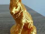 Native American wolf statue-2