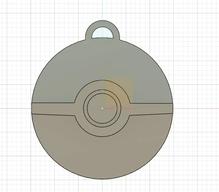 Pokémon game ball inspired keyring *FANART*
