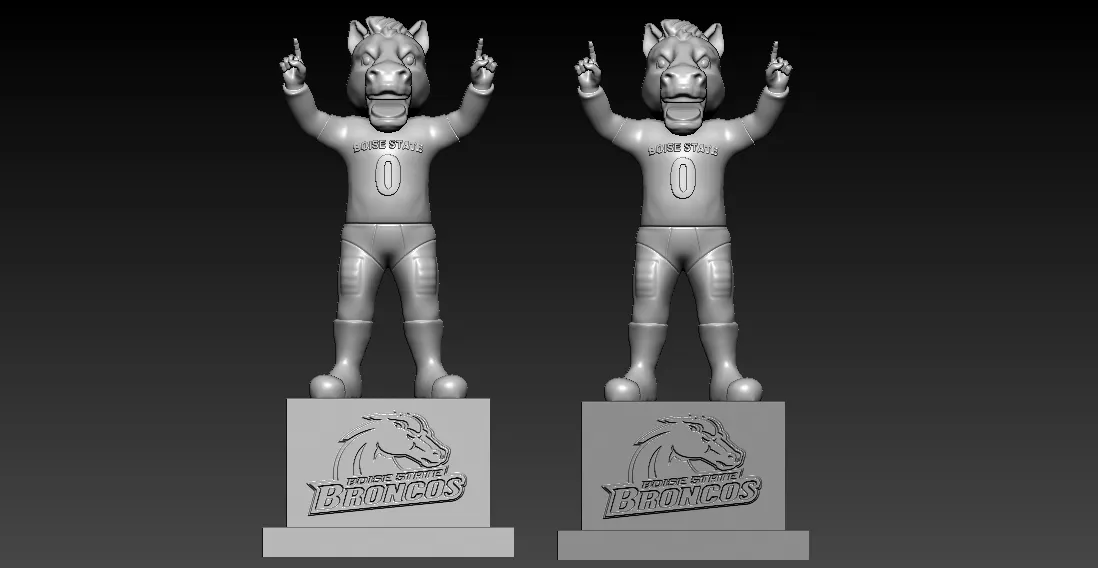 NCAA - BOISE STATE BRONCOS FOOTBALL MASCOT STATUE - 3D PRINT