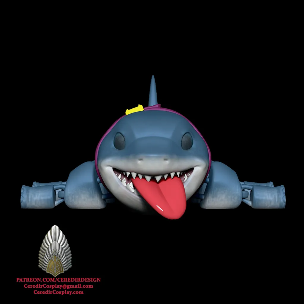 Marvel Rising Jeff The Land Shark Flexi toy 3D DIGITAL DOWNL