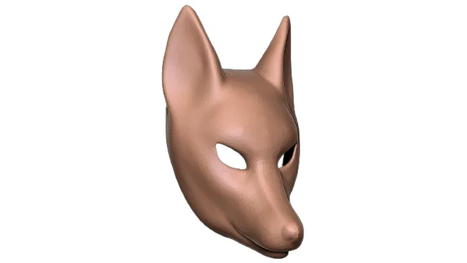 Kitsune Fox Mask 3D Model STL File