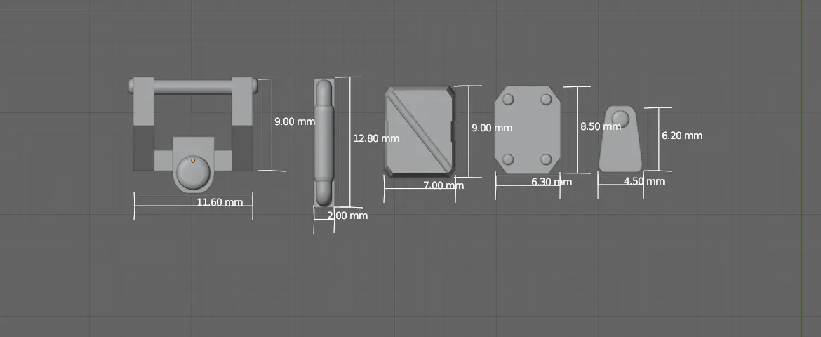 Gundam-detailonderdeel (detailonderdeel voor schouderbevestiging)