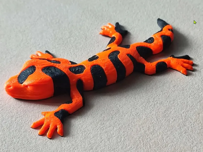 Leopard Gecko Imán - doble color extrusor único