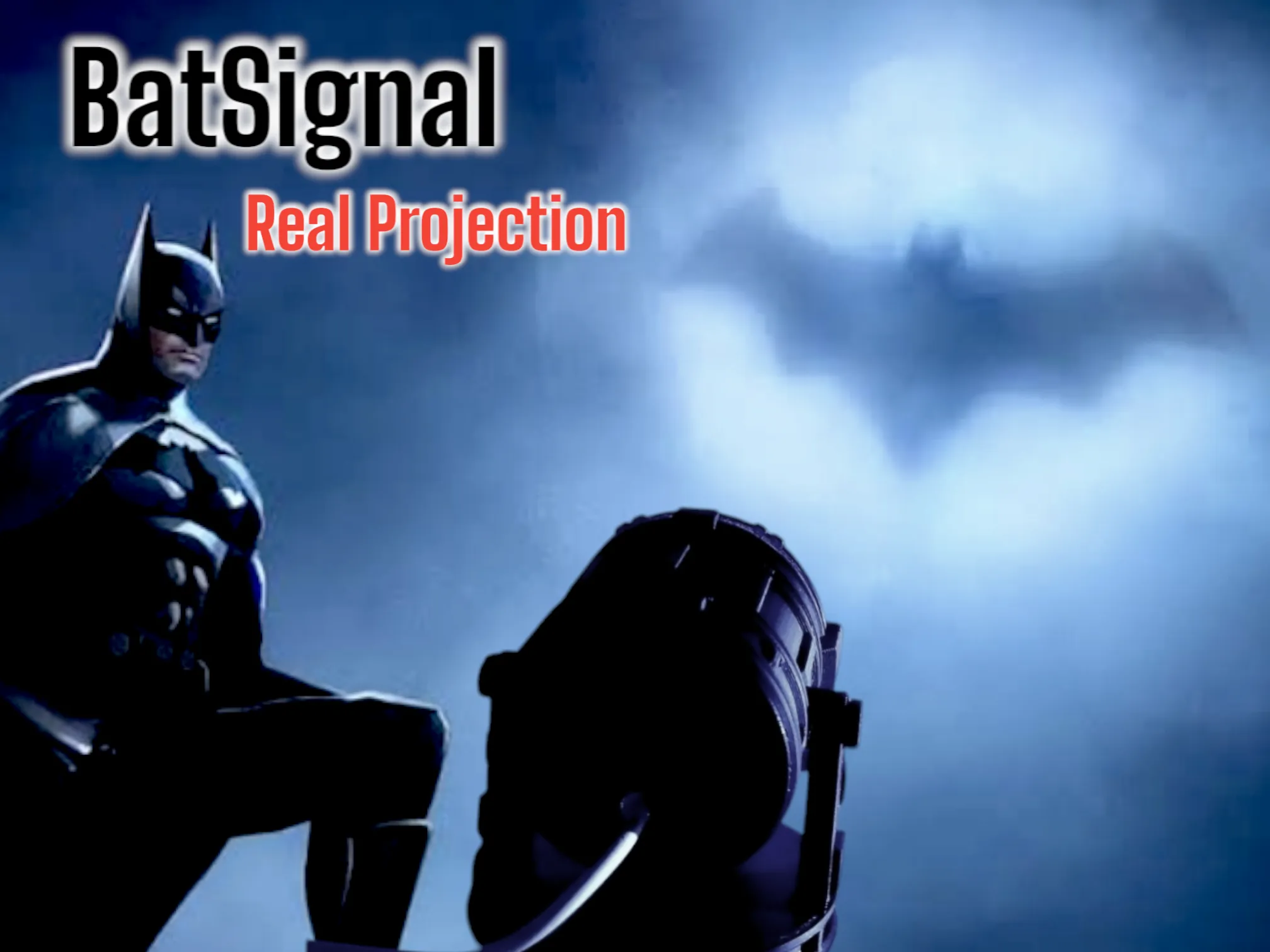 Batman Bat Signal  (Real Projection)