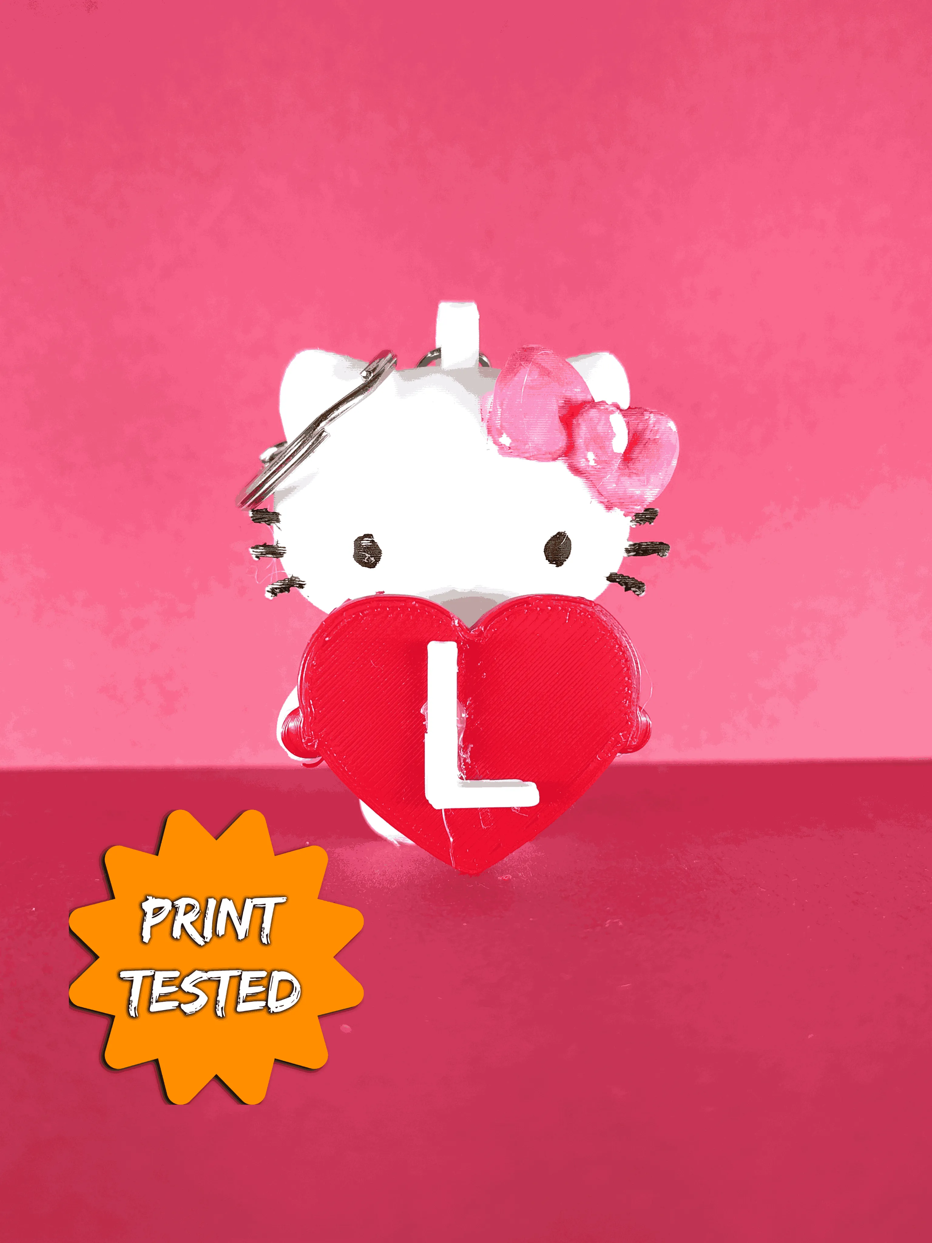 hello kitty valentine keychain