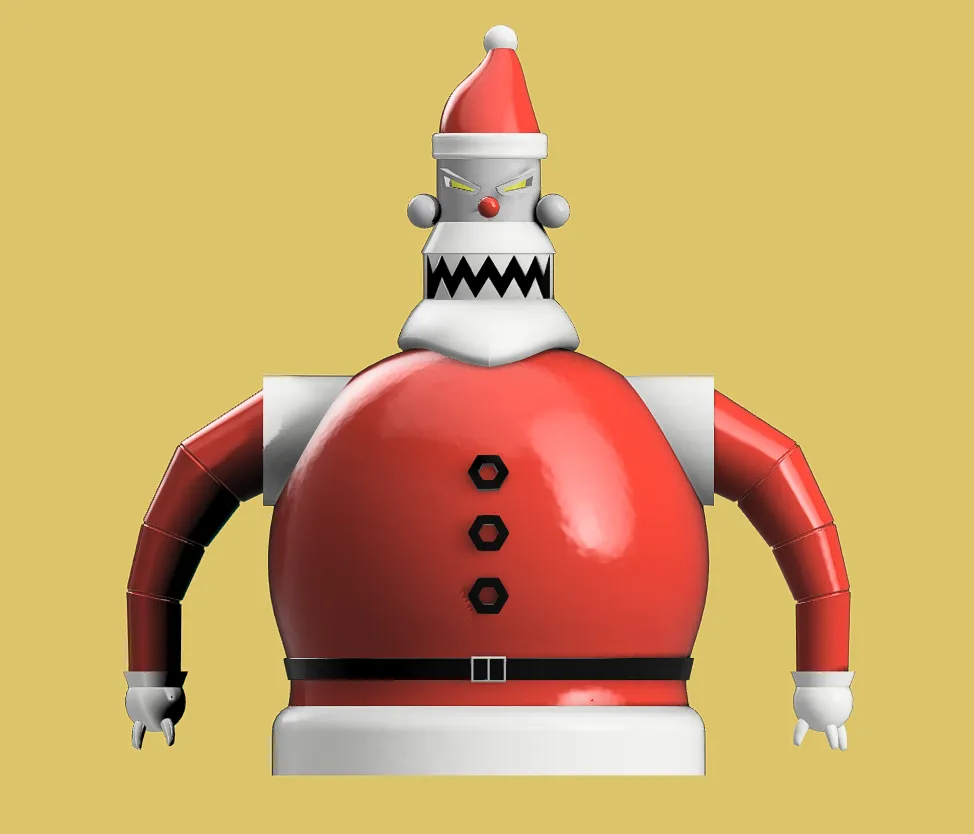 Robot Méchant Père Noël - Figurine festive de Futurama STL & 3MF