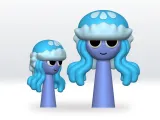 Sprunki Aurelia STL file 3D Model Character Fanart-0