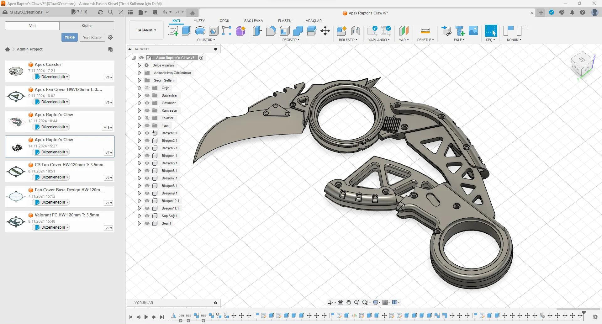 Raptor's Claw Heirloom from Apex Legends