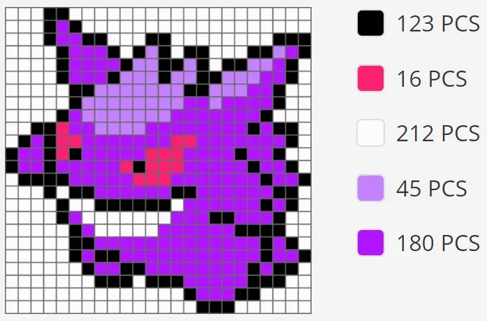 Gengar Pixel Art