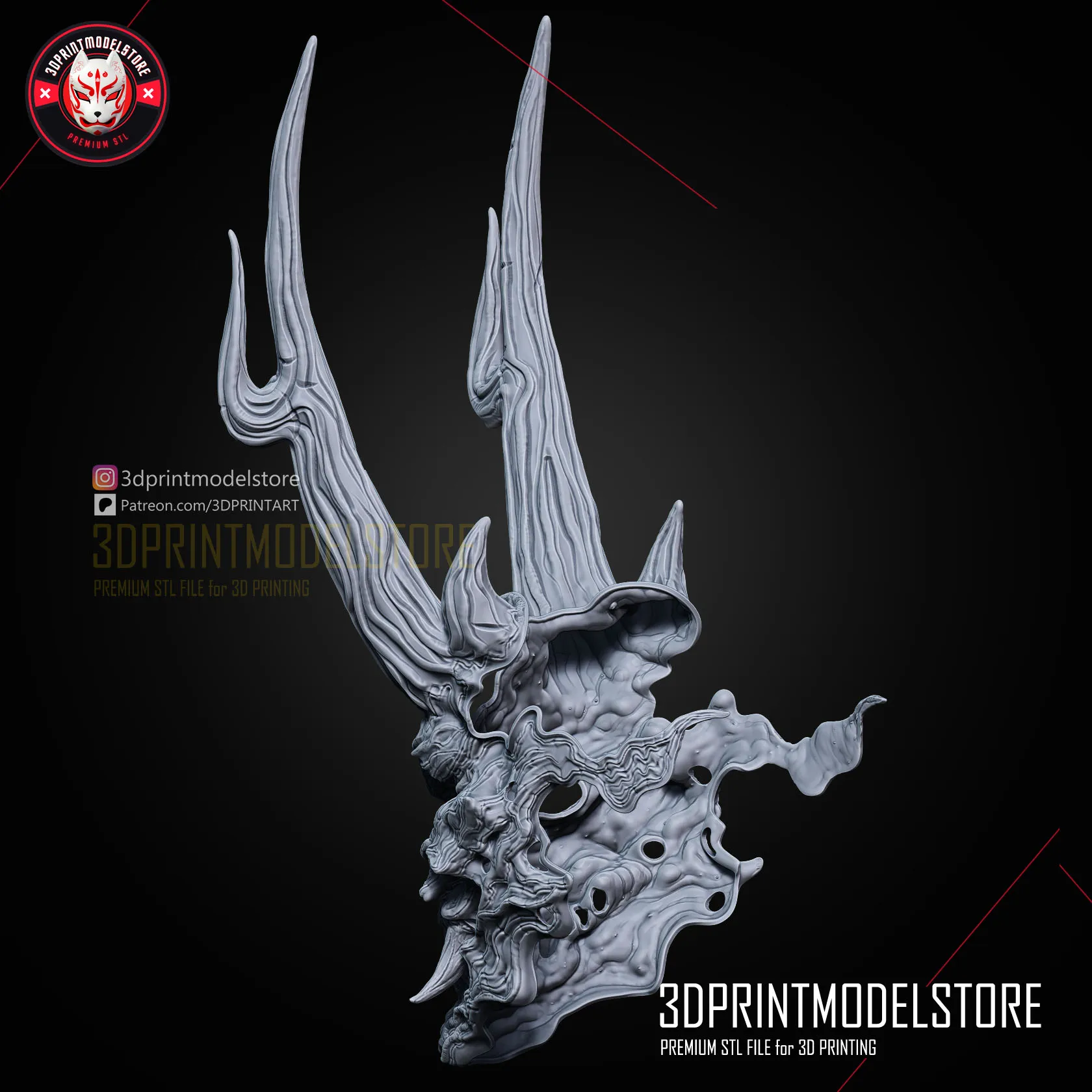 Black Myth Wukong - Dreadfire Yaksha Mask - Premium STL