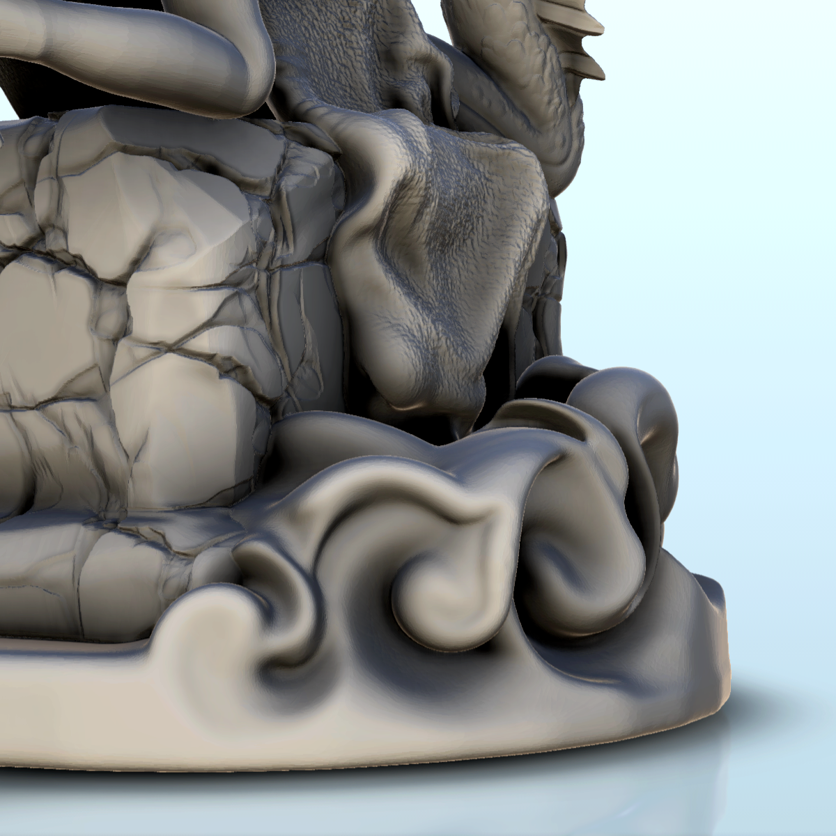 Gorgon mermaid and dice | 3D Print Model