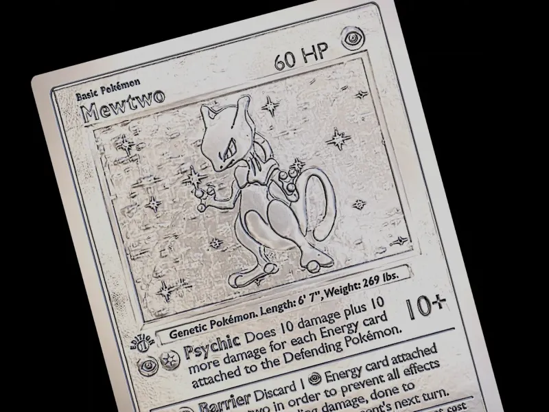 Carta rara di Mewtwo Pokémon