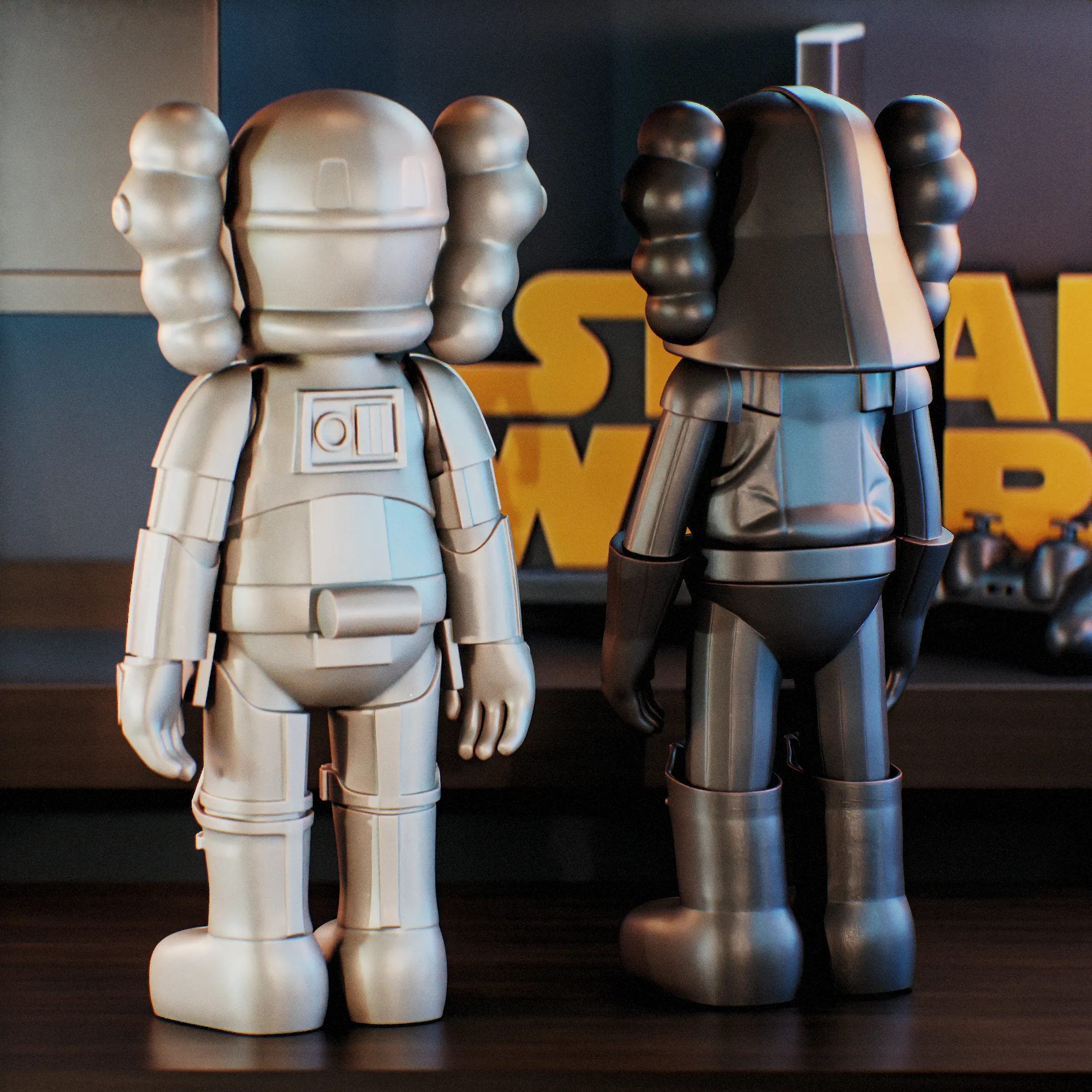 Characters & Creatures STL Download - Kaws Star Wars - Darth Vader