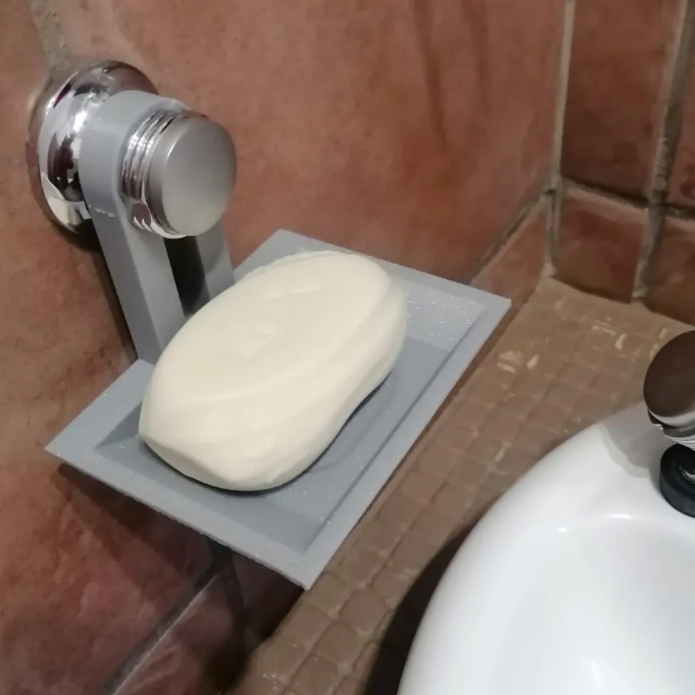 Saboneteira moderna para montagem (SEM SUPORTES) e para torneira de 40 mm