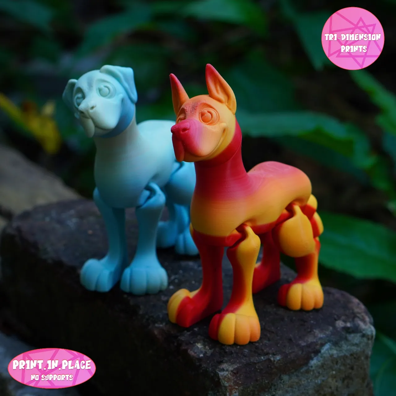 PRINT IN PLACE CUTE FLEXI GREAT DANE DOG