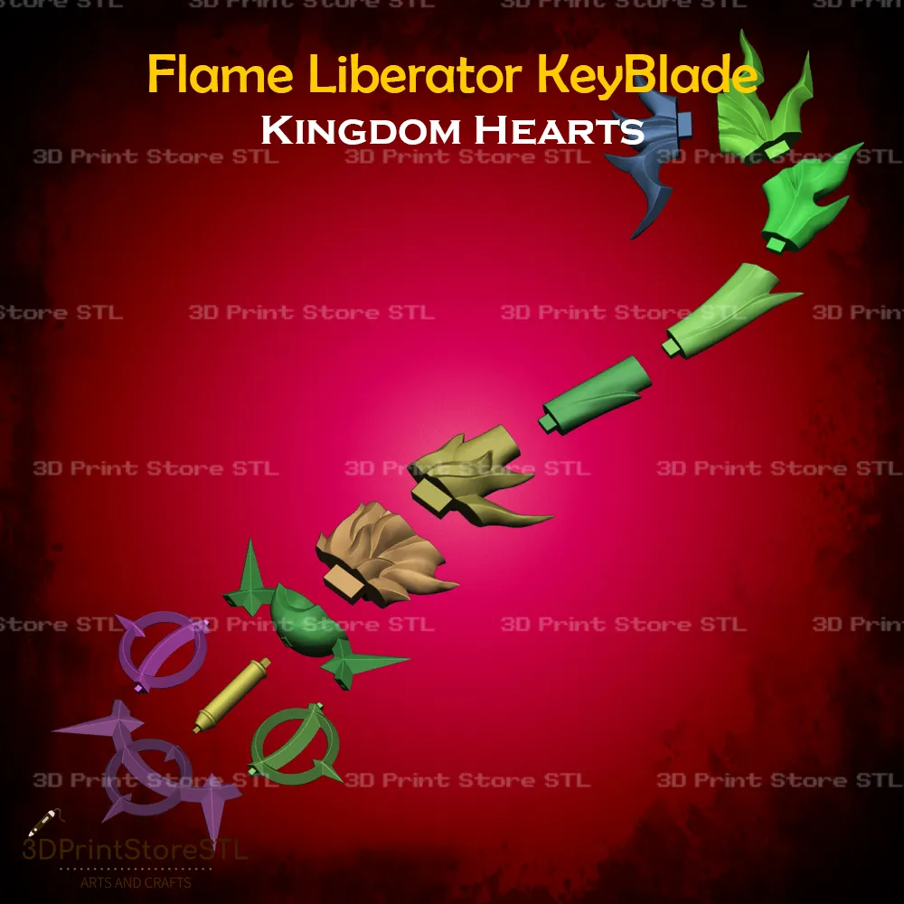 Flame Liberator Keyblade Cosplay Kingdom Hearts - STL File