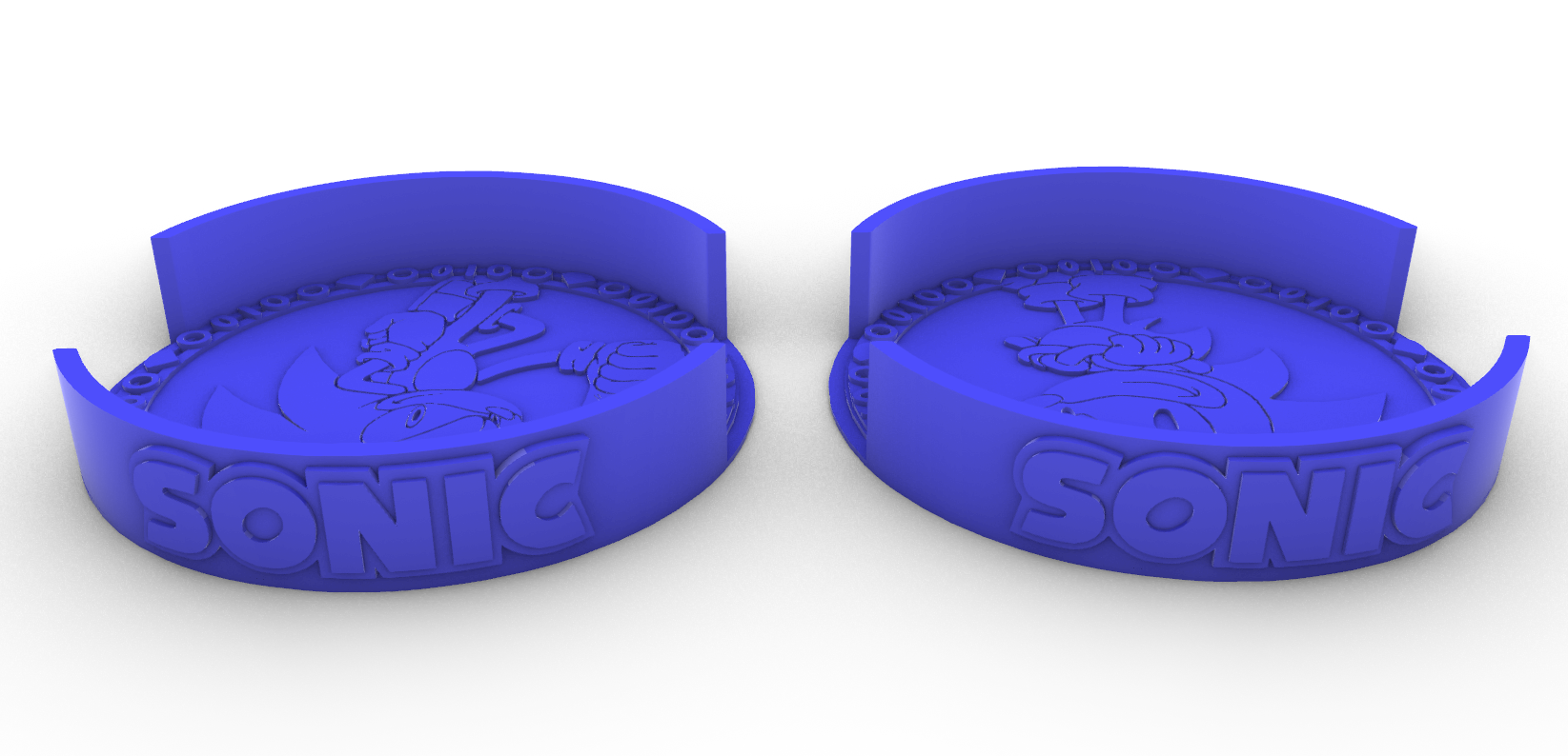 12 SONIC THE HEADGEHOG COASTERS COASTER HOLDERS 3D models