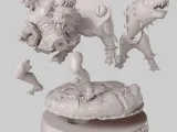 Hercules and Cerberus Sculpture Multi-Parts-3