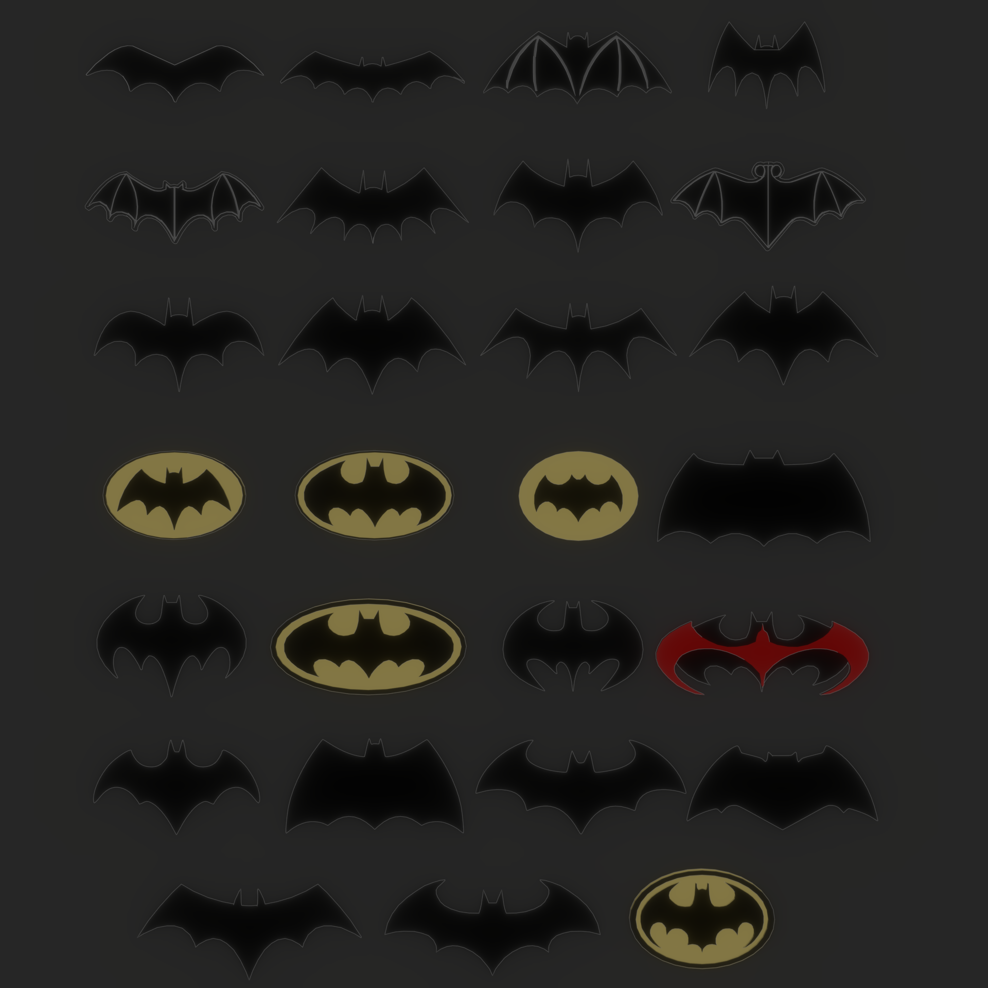 BATMAN LOGOS | 3D models download | Creality Cloud