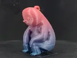 Low poly sloth keychain-2