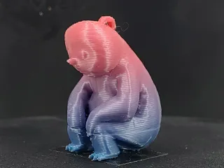 Low poly sloth keychain