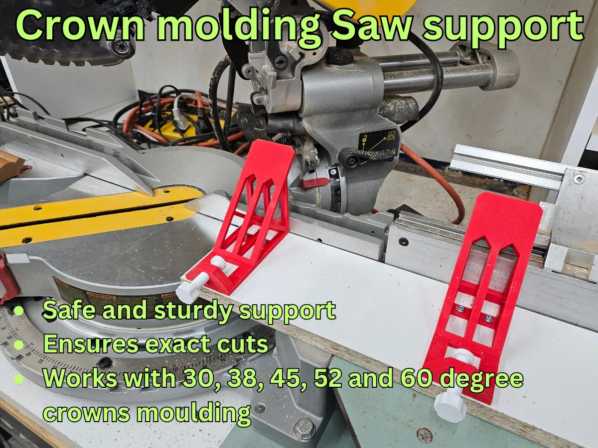 3D Printer Files | 3MF File | Crown Molding Miter saw supports ...