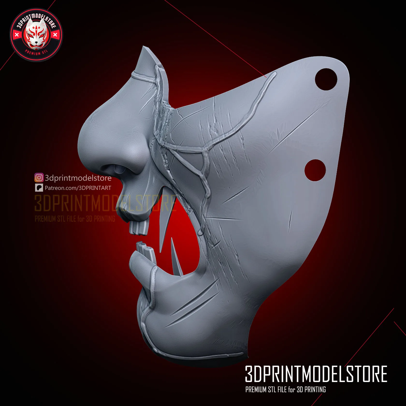 Ghost of Yotei Atsu Mask - Man Version - Oni Samurai Cosplay